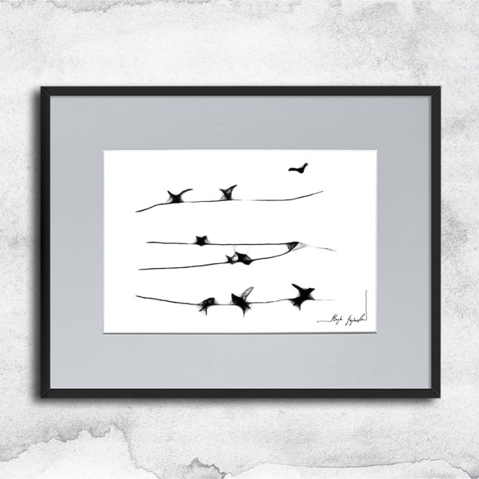 Autorska grafika nr 105 - ptaki