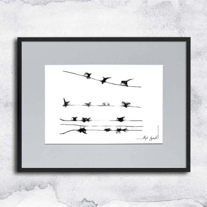 Autorska grafika nr 104 - ptaki