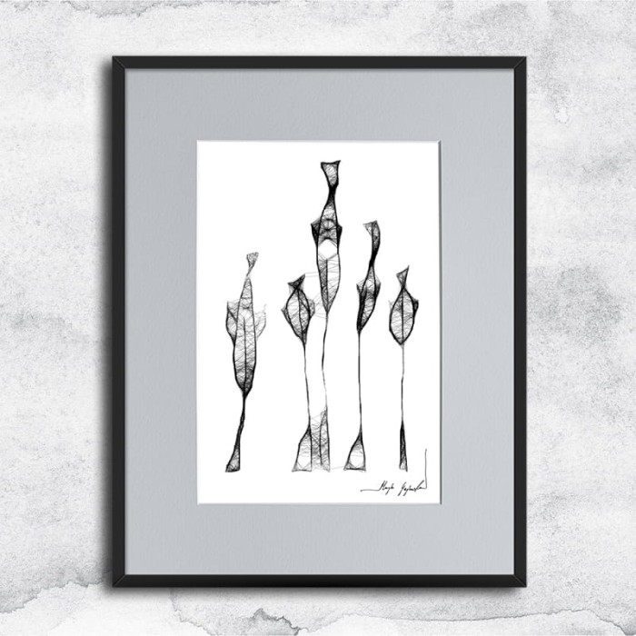 Autorska grafika nr 12 - Ryby