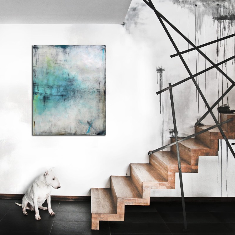 obraz olejny - Lazur i biel I