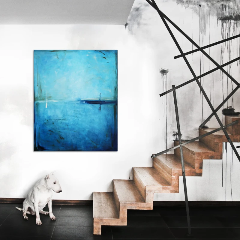 obraz olejny - Błękit XII