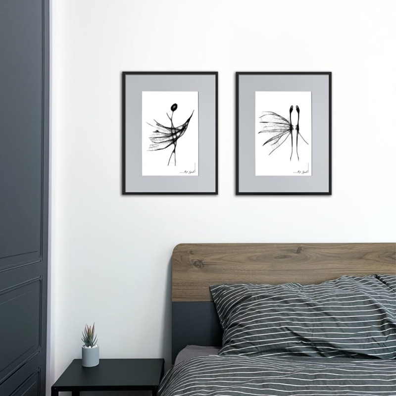 Autorska grafika nr 72 - abstrakcyjne anioły, grafika do sypialni