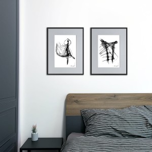 Autorska elegancka grafika nr 51 - para, grafika do sypialni