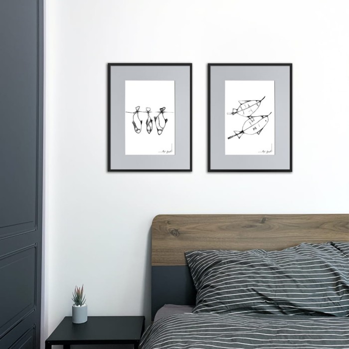 Autorska grafika nr 3 - Ryby, grafika do przedpokoju lub biura