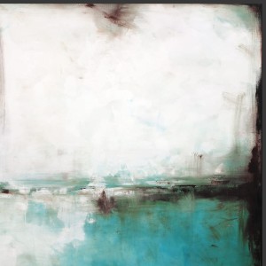 obraz olejny - Turkus i biel IX