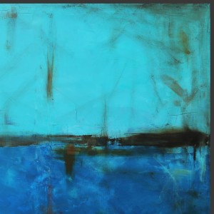 obraz olejny - Turkus i Błękit III