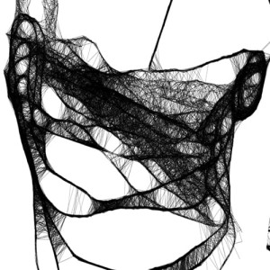 Autorska grafika nr 54 - anioł, detal