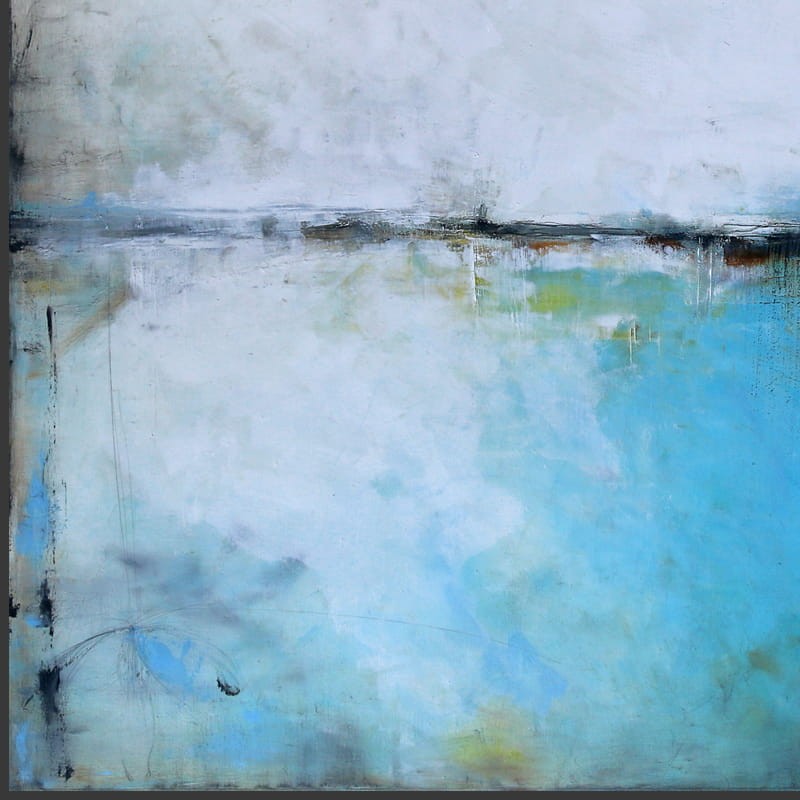 obraz olejny - Turkus i biel X