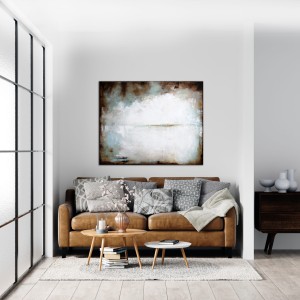 obraz olejny - Błękit i siena IV