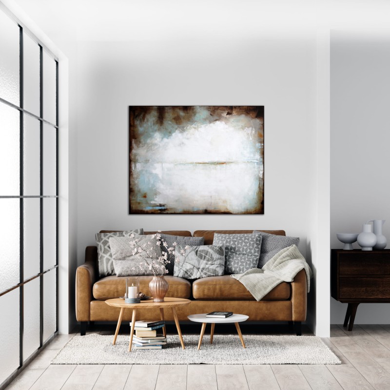 obraz olejny - Błękit i siena IV