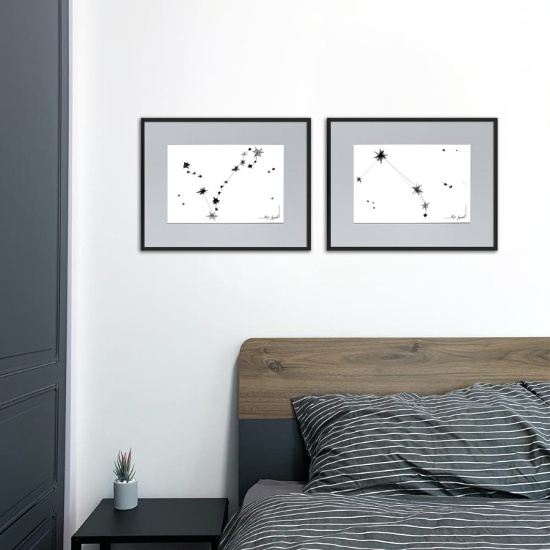 Autorska grafika nr 154 - Baran - grafika w sypialni