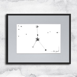 Autorska czarnobiała grafika nr 157 - Rak