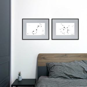 Autorska grafika nr 162 - Strzelec - wizualizacja w sypialni