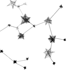 Autorska grafika nr 162 - Strzelec, detal