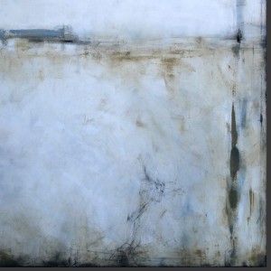 obraz olejny - Biel i siena VI