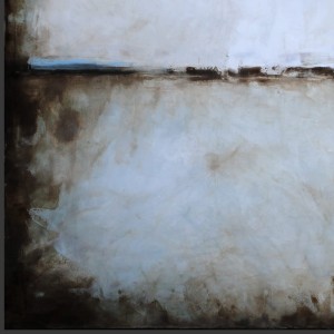 obraz olejny - Biel i siena VII