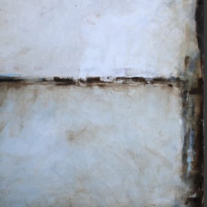 obraz olejny - Biel i siena VII