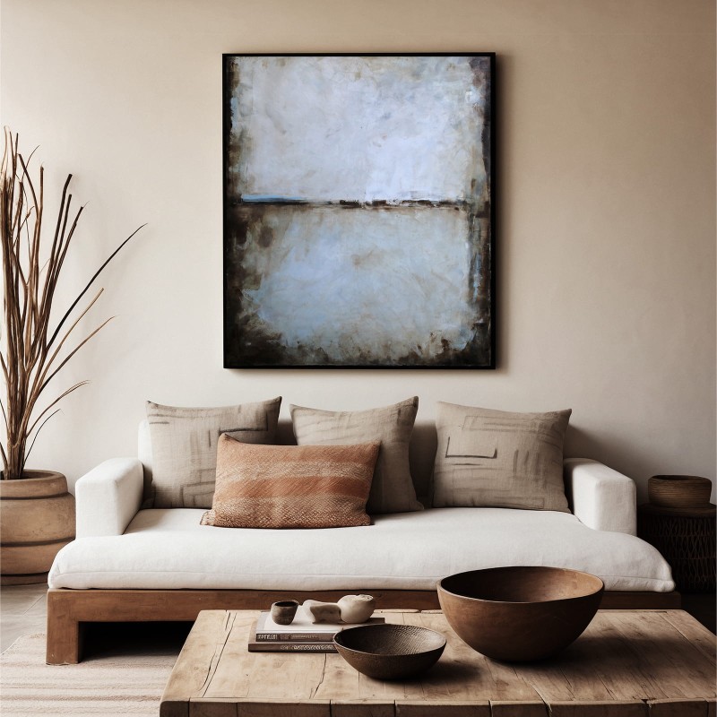 obraz olejny - Biel i siena VII