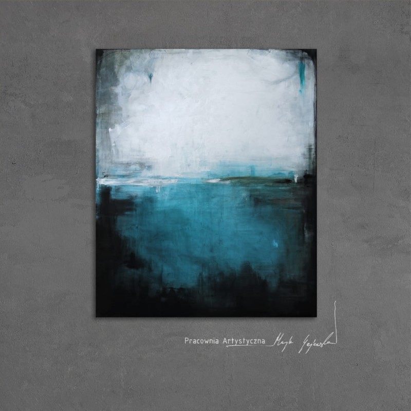 obraz olejny  -  Ciemny turkus I