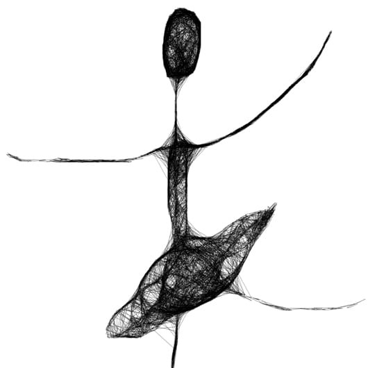 kobieca grafika nr 82 - akrobatka, detal