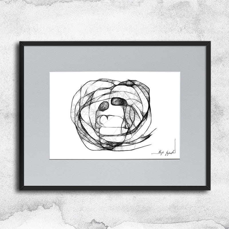 Autorska grafika nr 30 - Macierzyństwo