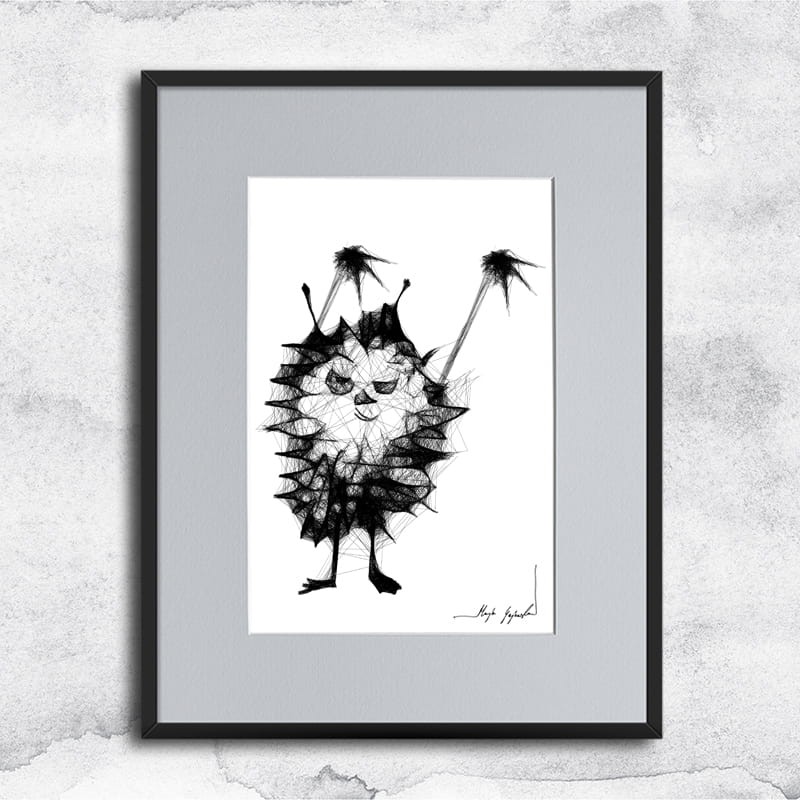 Autorska grafika nr 25 - Bobek z Muminków