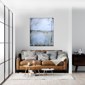 obraz olejny - Biel i siena VI