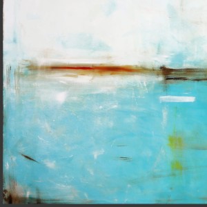 obraz olejny - Turkus i biel VI