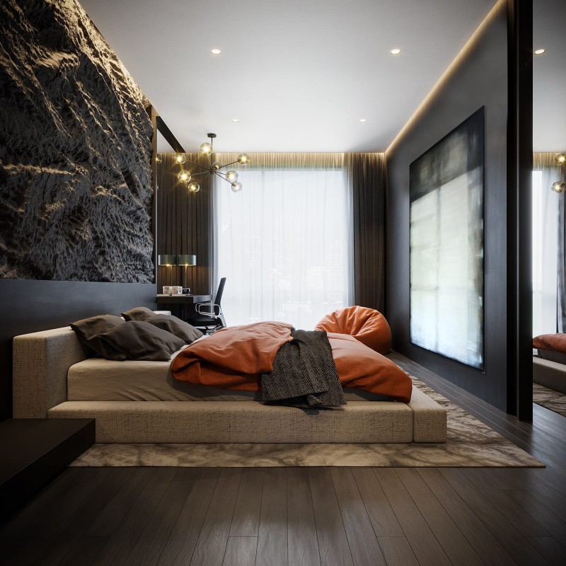 obraz olejny - Biel i heban I