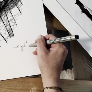 Autorska grafika nr 152 - zające, podpis autora