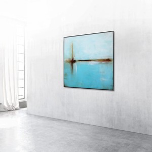 obraz olejny - Miedź i turkus VI