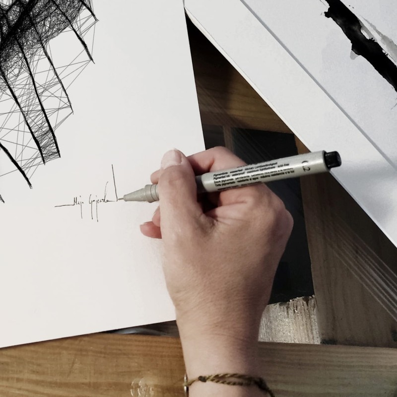 Autorska grafika nr 166 - podpis autora