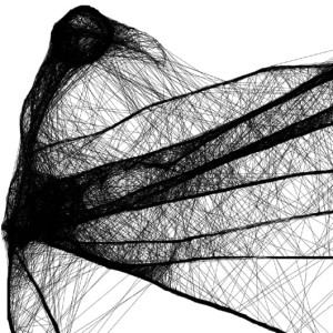 Autorska grafika nr 38 - abstrakcyjny anioł, detal