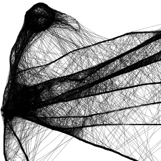 Autorska grafika nr 38 - abstrakcyjny anioł, detal