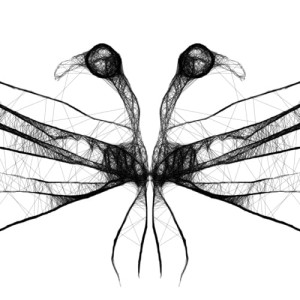 Autorska grafika nr 37 - abstrakcyjne anioły, detal