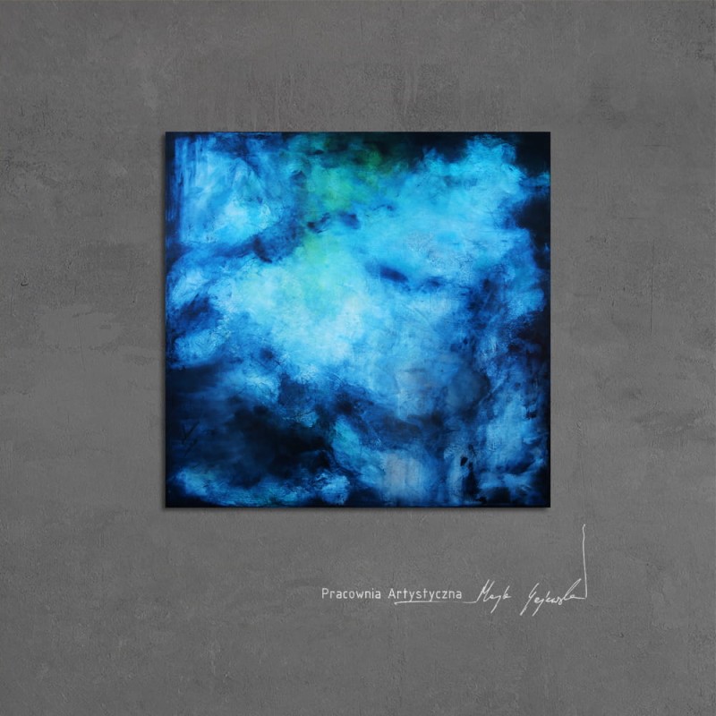 obraz olejny - Szafir i błękit I