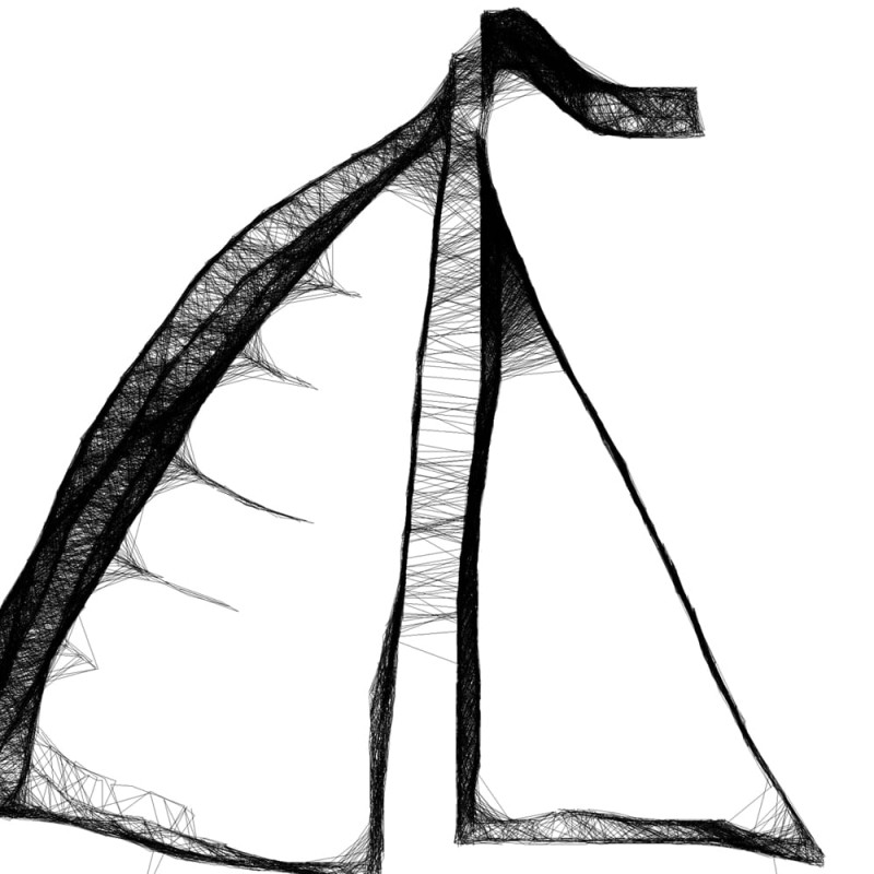 Autorska grafika - Żaglówka - detal