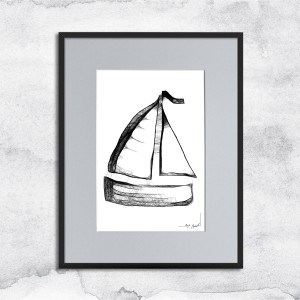 Autorska grafika - Żaglówka - MajaGajewska.pl