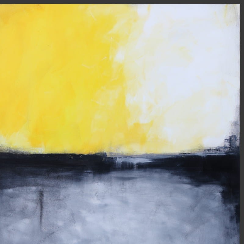 obraz olejny - Żółty i grafit I