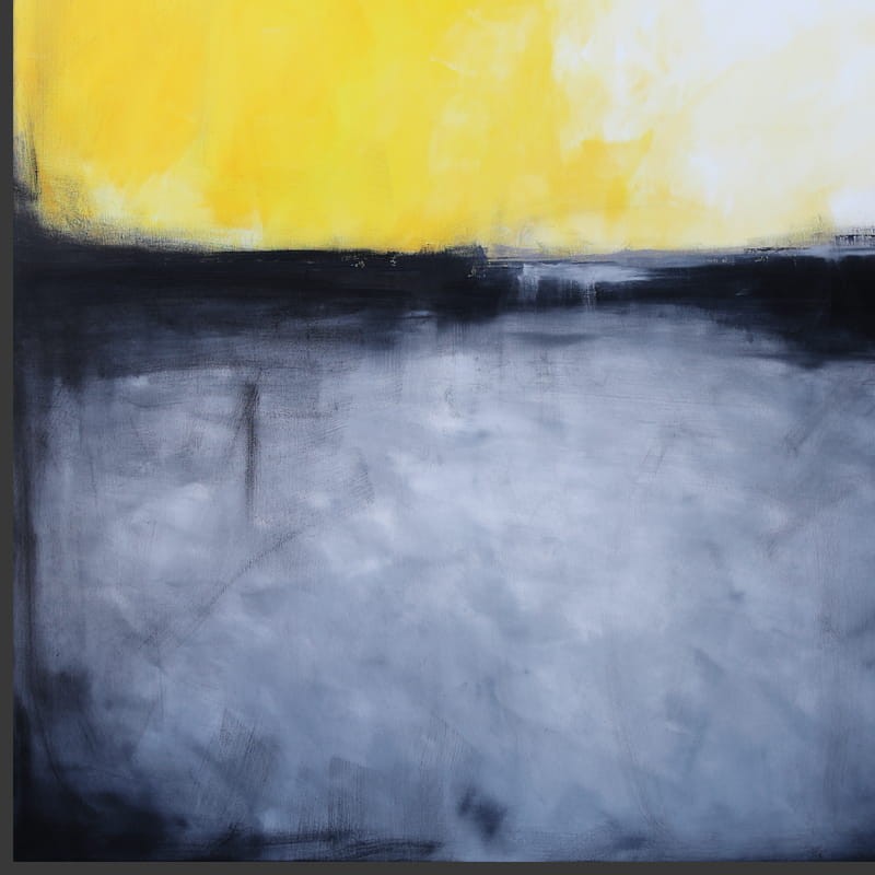 obraz olejny - Żółty i grafit I