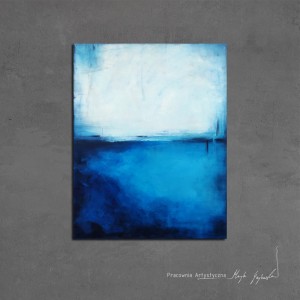 obraz olejny - Szafir i biel V