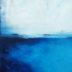 obraz olejny - Szafir i biel V