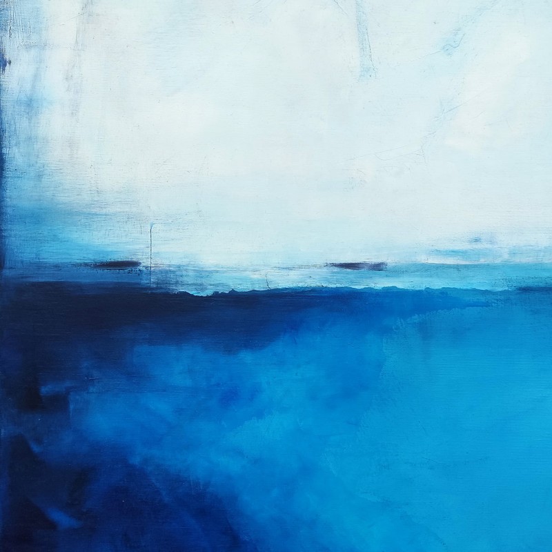 obraz olejny - Szafir i biel V