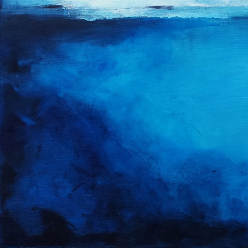 obraz olejny - Szafir i biel V