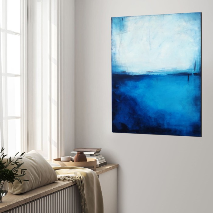 obraz olejny - Szafir i biel V