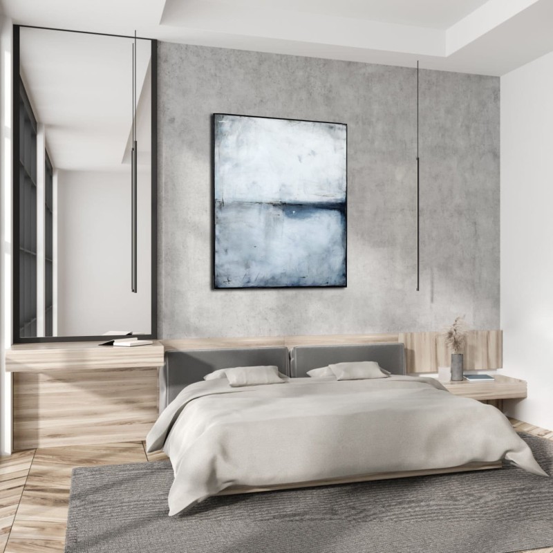 obraz olejny - Biel z kobaltem I