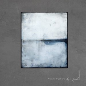 obraz olejny - Biel z kobaltem I