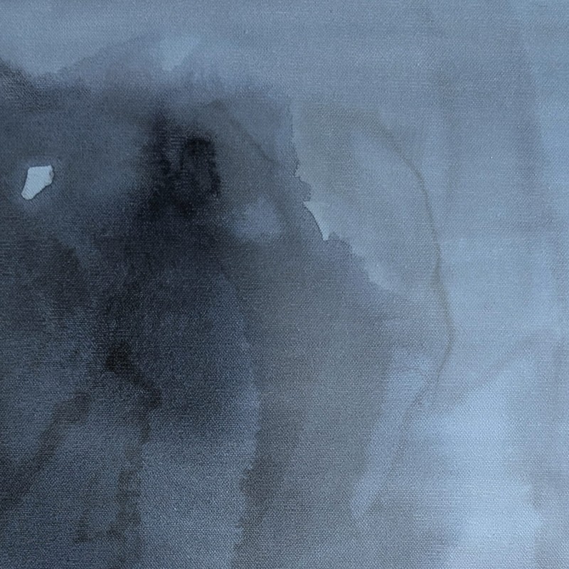 obraz akrylowy Synergia 7, format 80x60cm, oprawiony w dębową ramę, detal