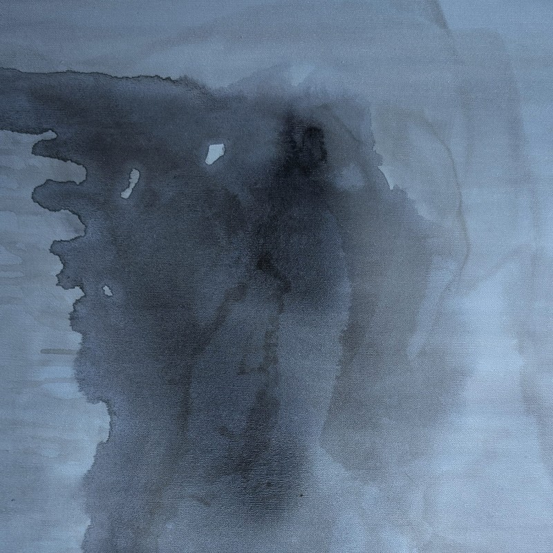 obraz akrylowy Synergia 7, format 80x60cm, oprawiony w dębową ramę, detal