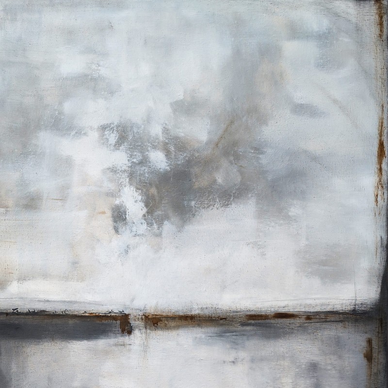 Zbliżenie obrazu olejnego Grafit i umbra I